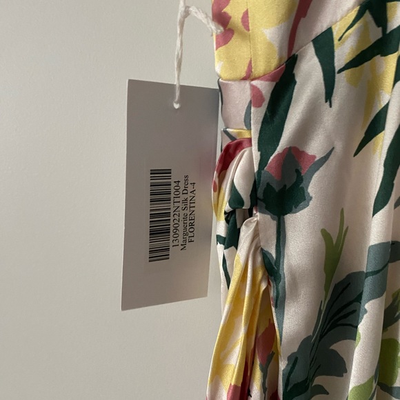 Reformation Marguerite Silk Dress Florentina floral colorful midi - Picture 8 of 10